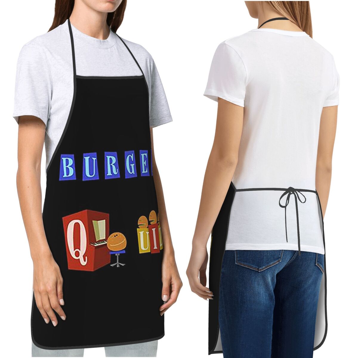 Kitchen Quiz - Burger Quiz New Logo Aprons Chef