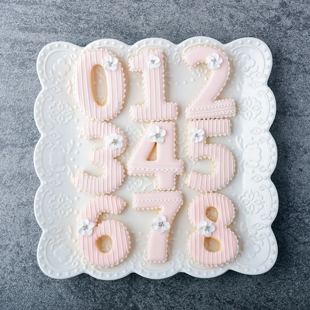 Kitchen Baking Items - Large Numbers Cookie Cutters Biscuit Mold