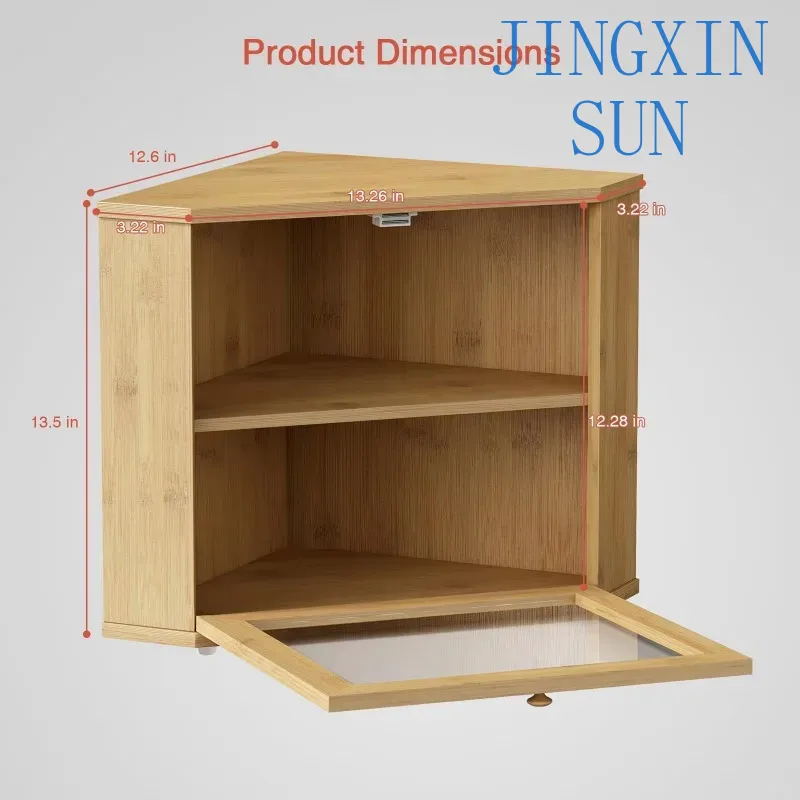 2 Tier Bamboo Corner Bread Box - огляд і ціна Kitchen Baking Corner