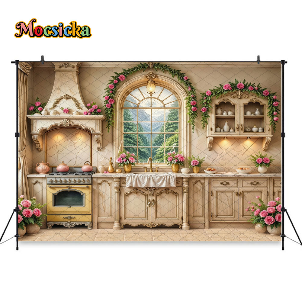 Mocsicka Backdrop Photography  - огляд і ціна Kitchen Baking Photoshoot