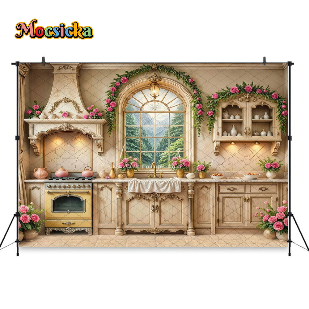 Mocsicka Backdrop Photography  - огляд і ціна Kitchen Baking Photoshoot