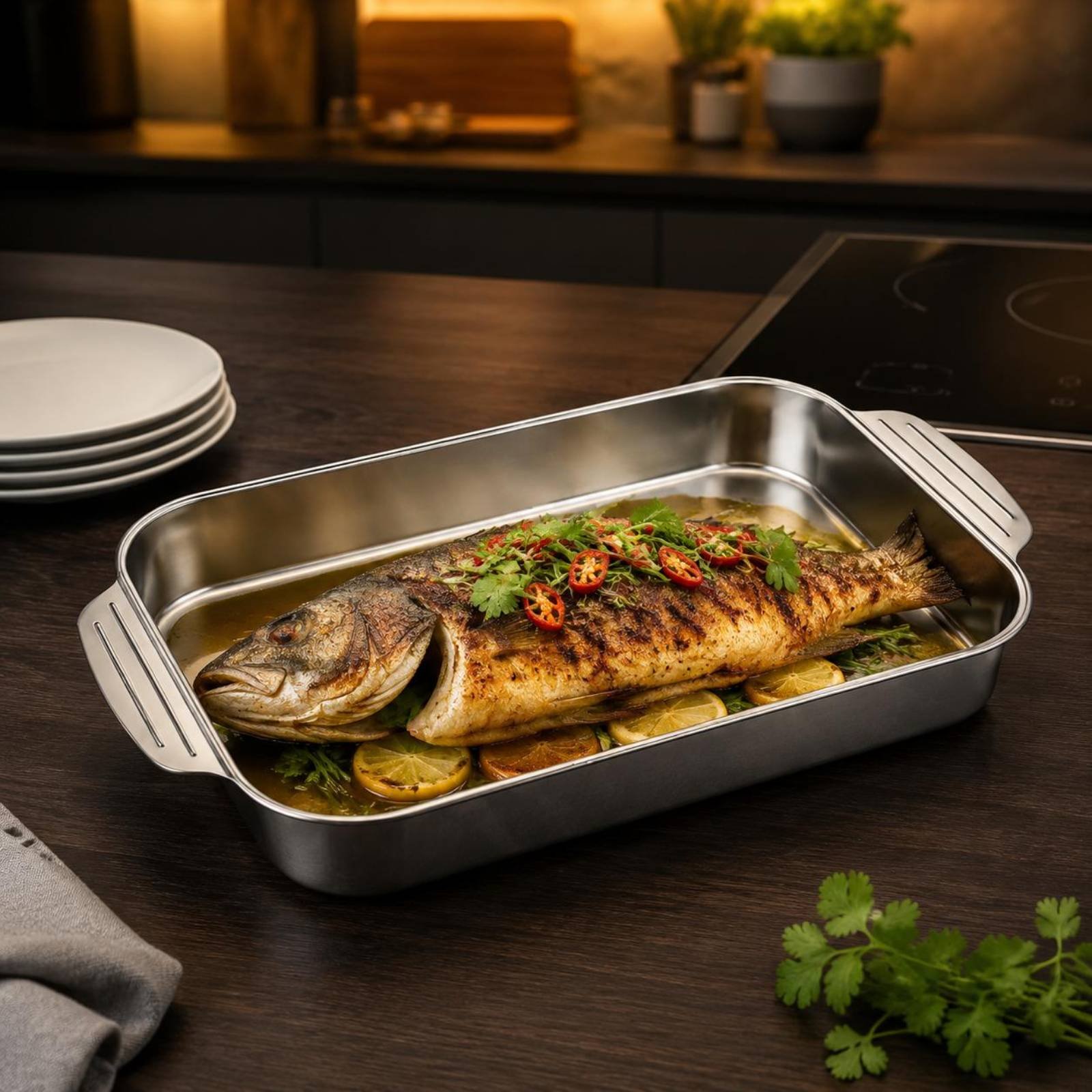 Stainless Steel Roasting Pan R - огляд і ціна Kitchen Baking Corner