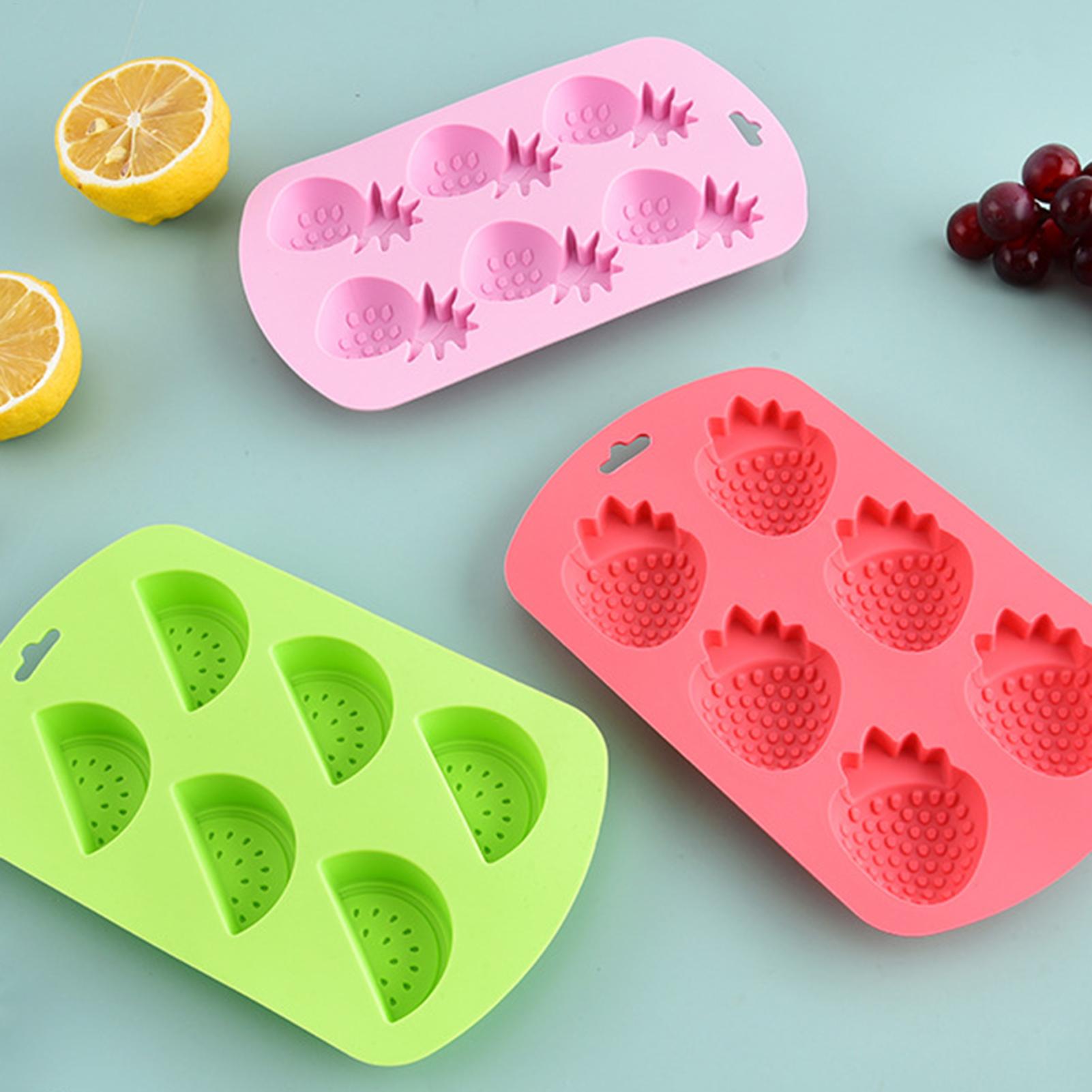 6 Cavity Fruit Shaped Silicone - огляд і ціна Kitchen Baking Supplies