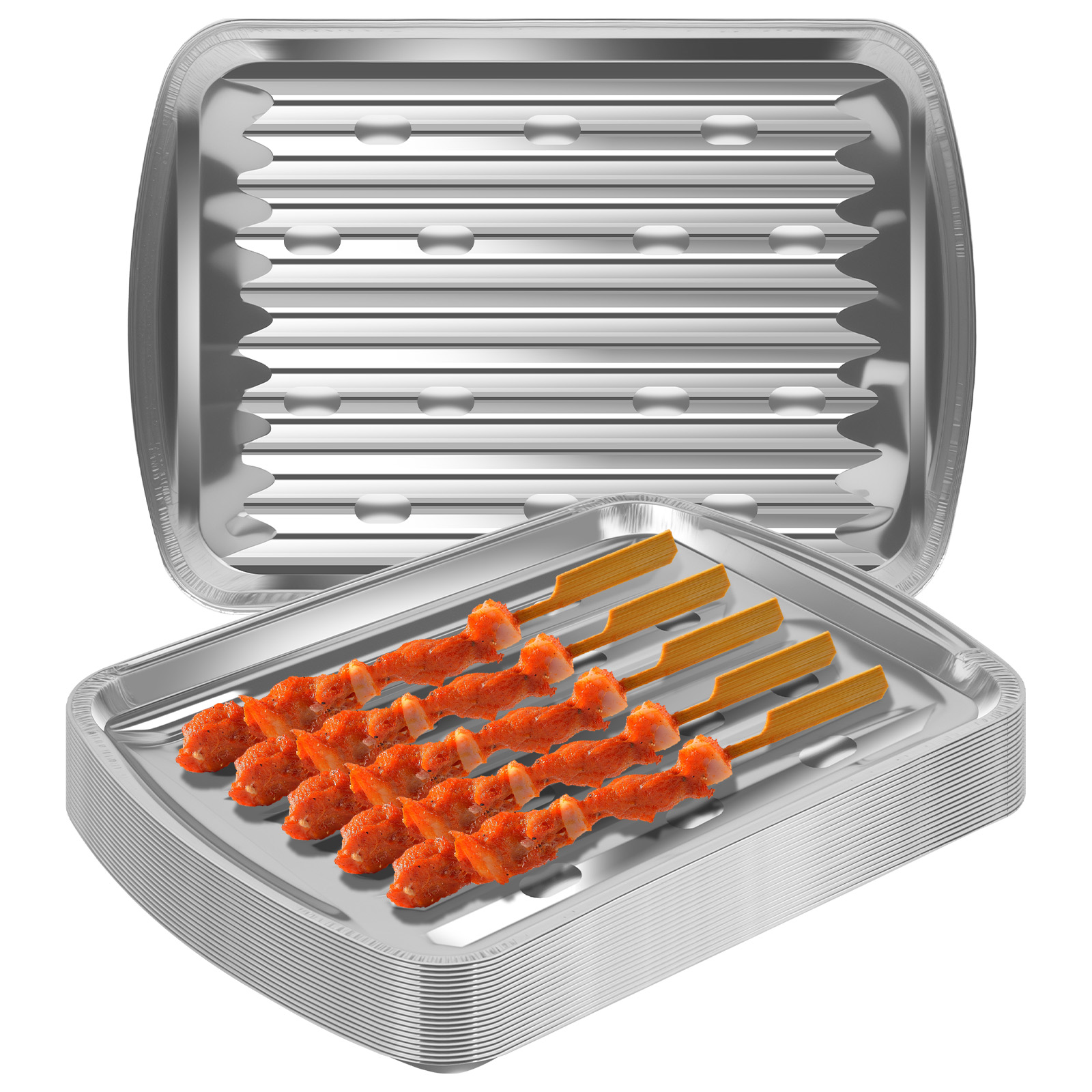 Aluminum Foil Trays Non-Stick  - огляд і ціна Kitchen Baking Tray