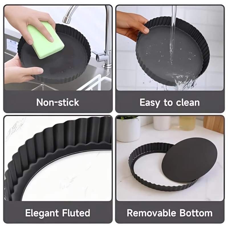 1pc Removable Bottom Fluted Ta - огляд і ціна Kitchen Baking Tray